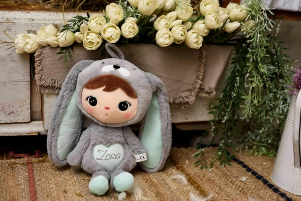 Metoo Grey/Mint Bunny 50cm