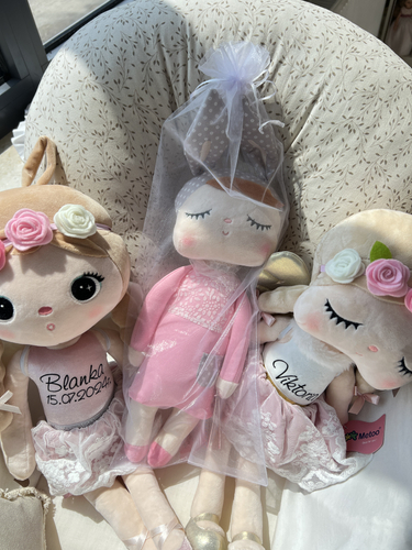 White Organza Gift Bags – for Angela Dolls in Dresses (30 × 50 cm)