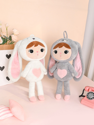 Metoo Grey/Pink Bunny 50cm