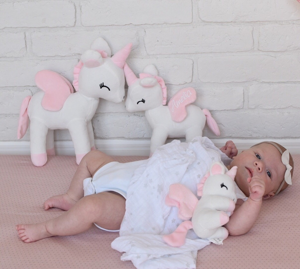 Plush White Unicorn M size