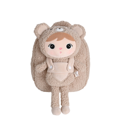 Backpack Metoo with Removable Plush doll - Beige Bear