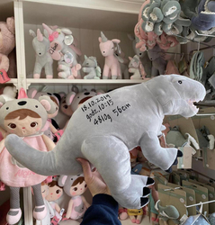 Grey Plush Dinosaur Tyrannosaurus Rex- L size