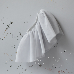 Tulle skirt - Gray - clothes for a doll