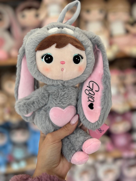 Metoo Grey/Pink Bunny 30cm