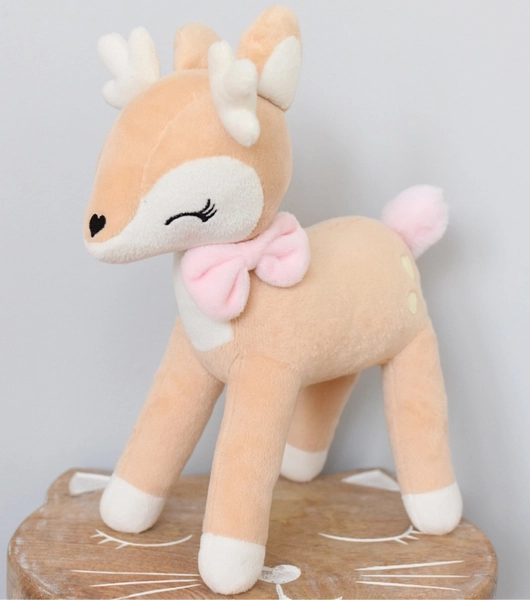 Plush Deer with pink bow from Melootka