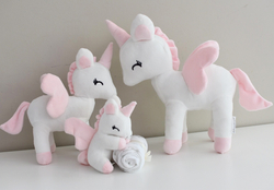 Plush White Unicorn M size
