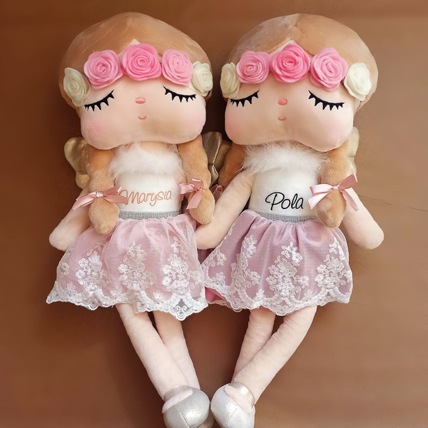 Metoo doll with a colorful wreath 48cm