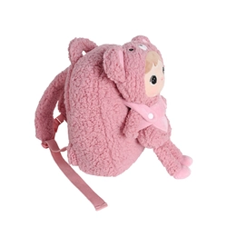 Backpack Metoo with Removable Plush doll - Pink Bear
