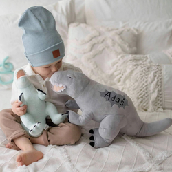 Grey Plush Dinosaur Tyrannosaurus Rex- L size