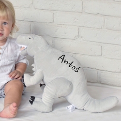 Grey Plush Dinosaur Tyrannosaurus Rex- L size