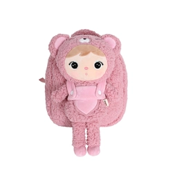 Backpack Metoo with Removable Plush doll - Pink Bear