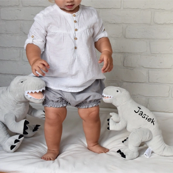 Grey Plush Dinosaur Tyrannosaurus Rex- M size