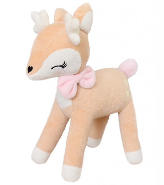 Plush Deer with pink bow from Melootka