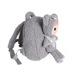 Backpack Metoo with Removable Plush doll - Grey Bear