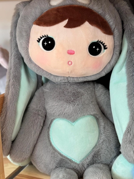 Grey/mint rabbit 70cm