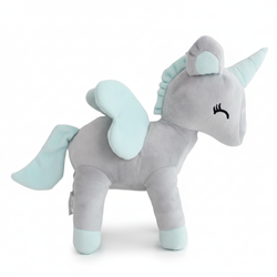 Plush Grey/mint Unicorn L size