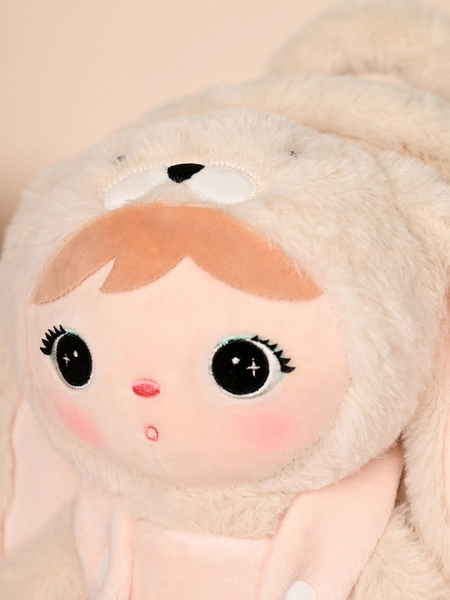 Light beige Bunny backpack with a removable Metoo plush toy