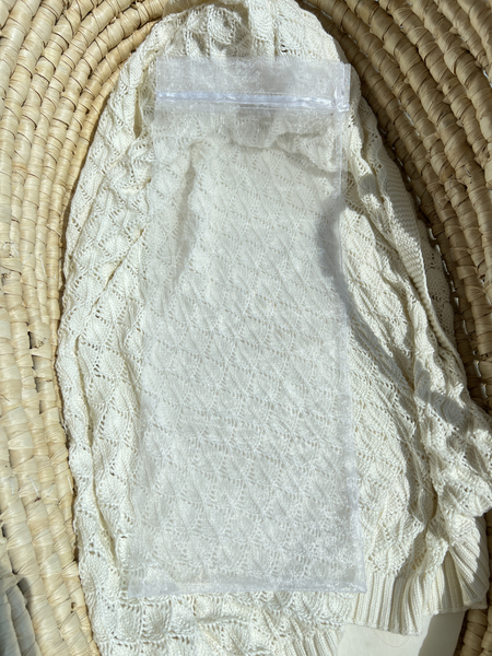 White Organza Gift Bags – for Angela Dolls in Dresses (30 × 50 cm)