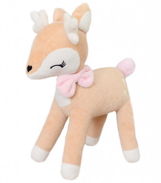 Plush Deer with pink bow from Melootka
