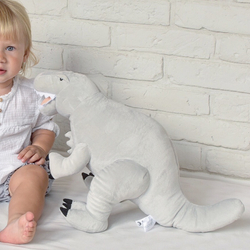Grey Plush Dinosaur Tyrannosaurus Rex- M size