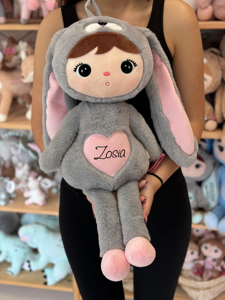 Grey/pink rabbit 70cm